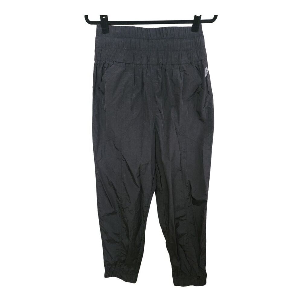 Free People FP Movement Joggers Womens The Way Home Black Windbreaker Nylon L